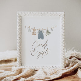 Babykleren voor jongens Baby Shower Kaarten en Cad Poster