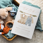 Babykleren Watercolor Rustieke Geslacht Reveal Kaart