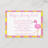 Babyleesboek Verzoekkaart Tropische Flamingo Informatiekaartje (Voorkant)