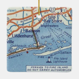 Babylon NY  kaart Keramisch Ornament