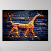 BABYLONIAN SNAKE DRAGONS Antique Assyrian Art  Poster (Voorkant)