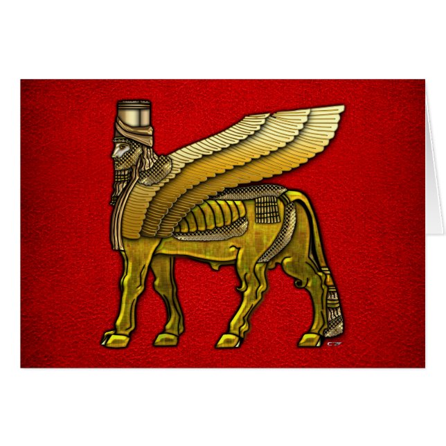 Babylonian Winged Bull Lamassu (Voorkant Horizontaal)