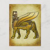 Babylonian Winged Bull Lamassu Briefkaart (Voorkant)