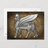 Babylonian Winged Bull Lamassu Briefkaart (Voorkant / Achterkant)