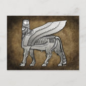 Babylonian Winged Bull Lamassu Briefkaart (Voorkant)