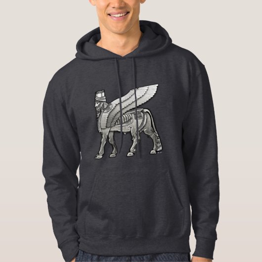 Babylonian Winged Bull Lamassu Hoodie (Voorkant)