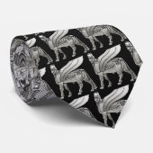 Babylonian Winged Bull Lamassu Stropdas (Opgerold)