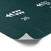 Babylonische nummers poster (Hoek)