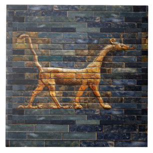 BABYLONISCHE SLANGEN DRACHEN Antique Assyrische Ku Tegeltje