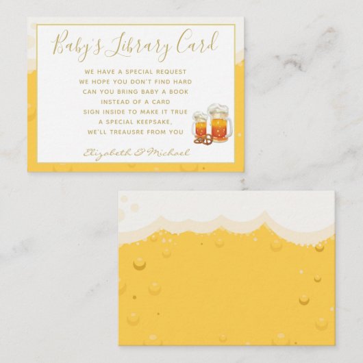 Babylotheek Boekaanvraagkaart Brouwende Bier Thema Informatiekaartje (Voorkant / Achterkant)