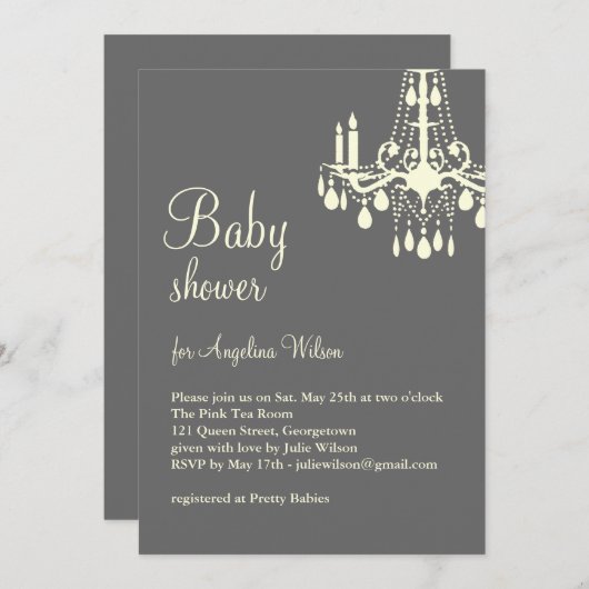 Babyluchters in grijs en geel kaart (Voorkant / Achterkant)