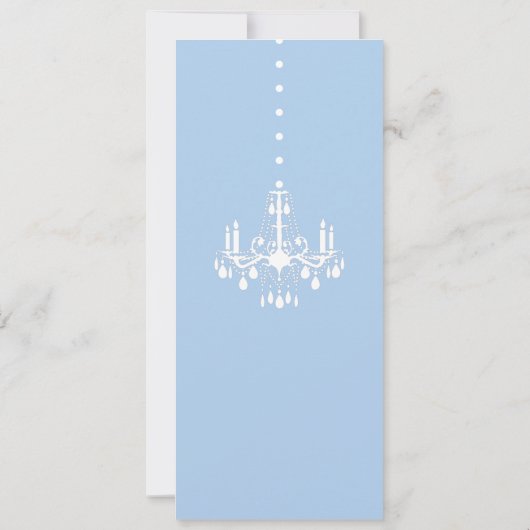 Babyluhandelier (blauw) kaart (Achterkant)