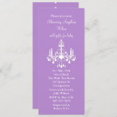 Babyluhandelier (paars) kaart (Voorkant / Achterkant)