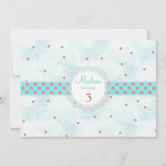  babymeisje Bathing Suit Monogram terug Kaart (Achterkant)