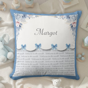 Babymeisje Boutique Design Blauwe Slaapkamer Kusse Kussen