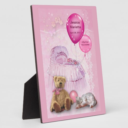  babymeisje fotoplaat (Zijkant)