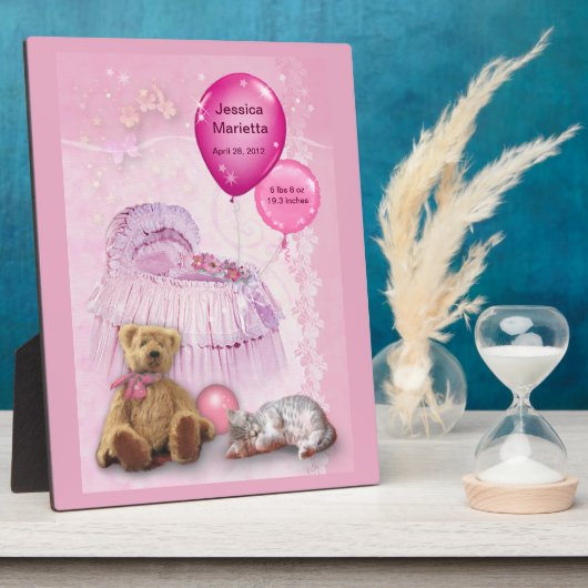  babymeisje fotoplaat (Zijkant)