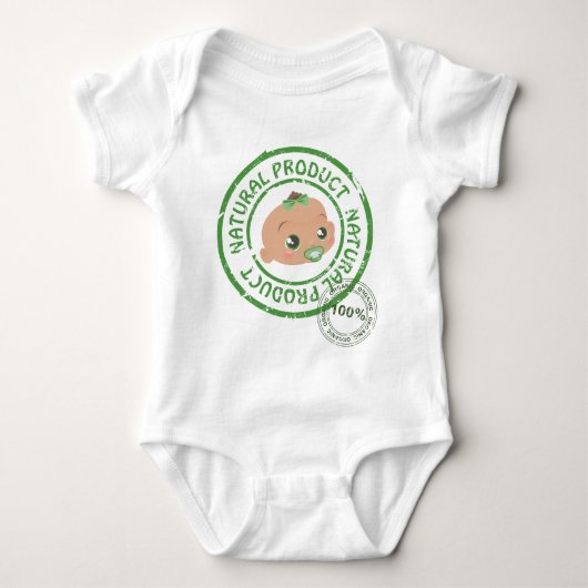 Babymeisje met natuurlijk product (100% biologisch romper (Voorkant)