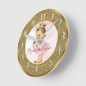  babymeisje Roze & gouden persoonlijke zurenbroeke Ronde Klok (Hoek)