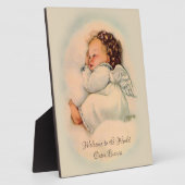  babymeisje: "Slaapenengel op wolken" Fotoplaat (Zijkant)