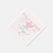 Babymeisjes in roze kleding servet (Hoek)