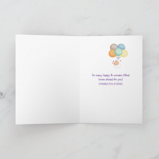 Babymeisjesballon in Clouds Aankondiging (Binnen)