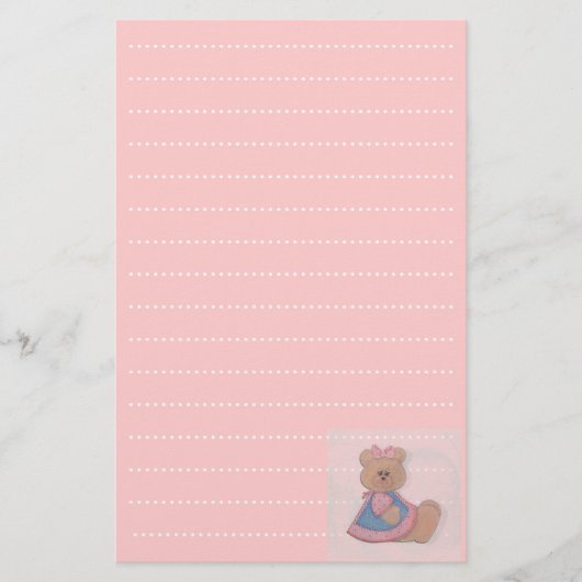 babymeisjeslijstplanner briefpapier (Voorkant)