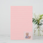 babymeisjeslijstplanner briefpapier (Staand voorkant)