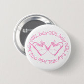 Babymeisjesschoenen Ronde Button 5,7 Cm (Voorkant /achterkant)