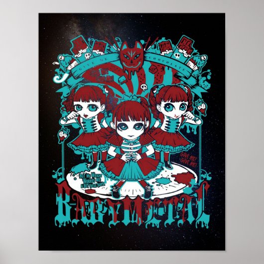 Babymetal Gimme Chocolade en liefde Poster (Voorkant)