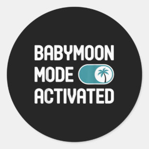 Babymoon Trip Outfit Zwangerschap Vakantie Verwach Ronde Sticker