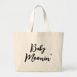 Babymoon Zwangerschap Vakantie Baby Moonin' Grote Tote Bag