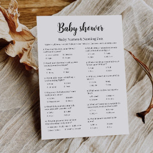 Babynamen Baby Shower Spel, Babynamen Printen, Kaart