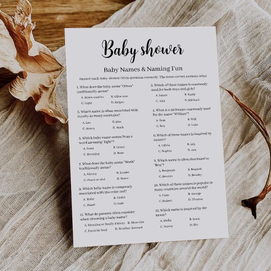 Babynamen Baby Shower Spel, Babynamen Printen, Kaart