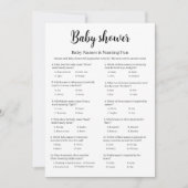 Babynamen Baby Shower Spel, Babynamen Printen, Kaart (Voorkant)