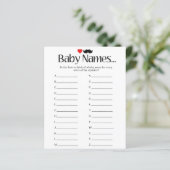 Babynamen - baby shower spellen (Staand voorkant)