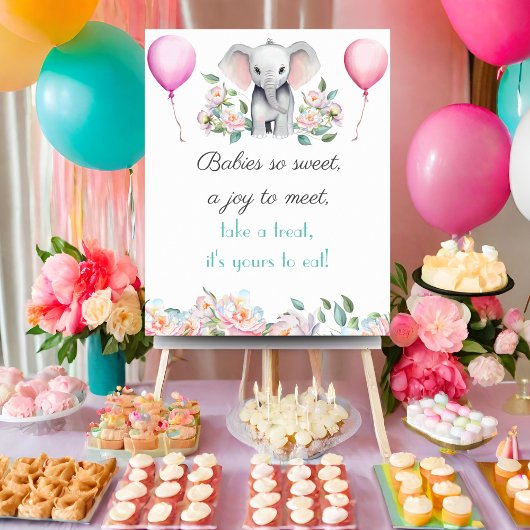 Babyolifant dessert zo zoet poster
