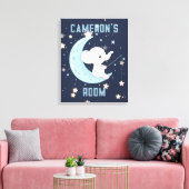 Babyolifant vist 4 sterren opgerekt canvas (Insitu (Woonkamer))