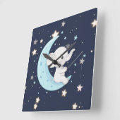 Babyolifant vist naar sterren wandklok (Hoek)