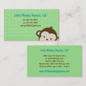 Babyoppas voor kinderen die buiten de kinderdagver contactkaartje (Voorkant / Achterkant)