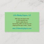 Babyoppas voor kinderen die buiten de kinderdagver contactkaartje (Achterkant)