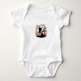 Babypak - Zwarte kat Romper