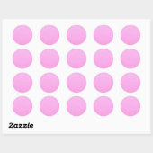BabyPink Silken zilveren folie reliëf Ronde Sticker (Vel)