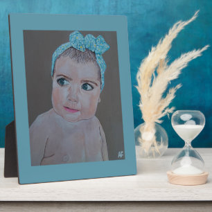Babyportretschilderij door Alfred Fox Fotoplaat