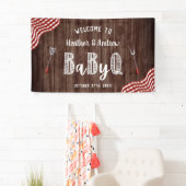 Babyq Achtertuin BBQ Picknick Baby Shower Vlag Spandoek (Insitu)