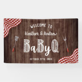 Babyq Achtertuin BBQ Picknick Baby Shower Vlag Spandoek (Horizontaal)