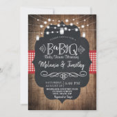 BabyQ Baby BBQ Country Baby Shower Invitations Kaart (Voorkant)