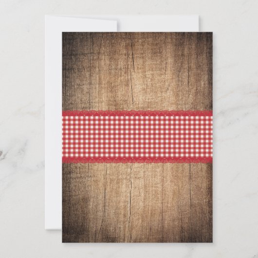 BabyQ Baby BBQ Country Baby Shower Invitations Kaart (Achterkant)