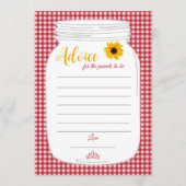 BaByQ Baby shower Advice Cards Menu (Voorkant)