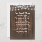 BabyQ Backyard Bash Lights Wood Rustig Baby shower Kaart (Achterkant)